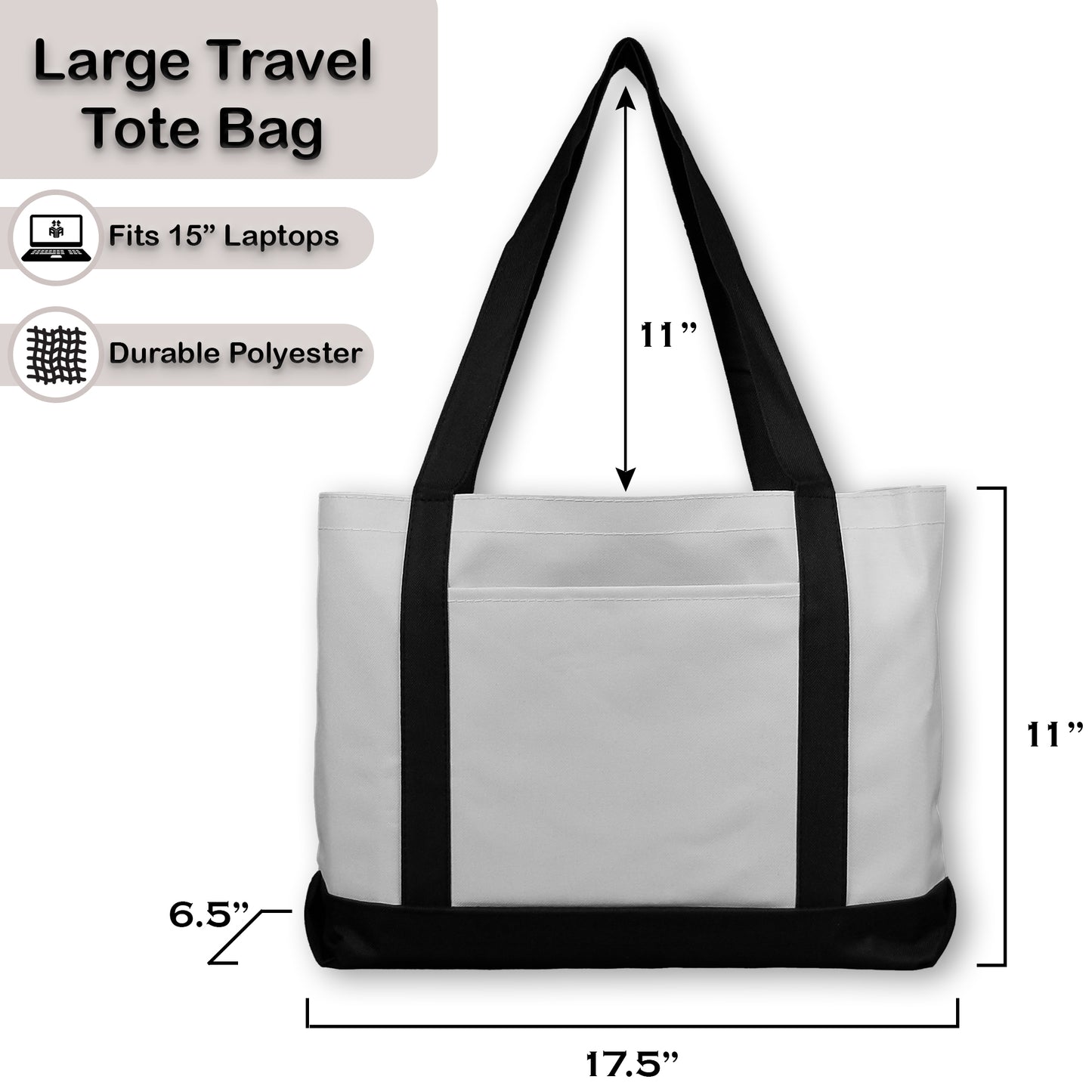 Large Carryall Tote Shoulder Bag