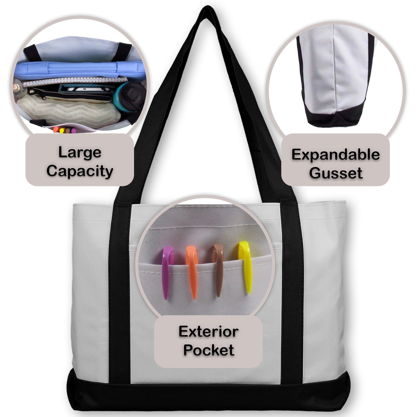 Large Carryall Tote Shoulder Bag