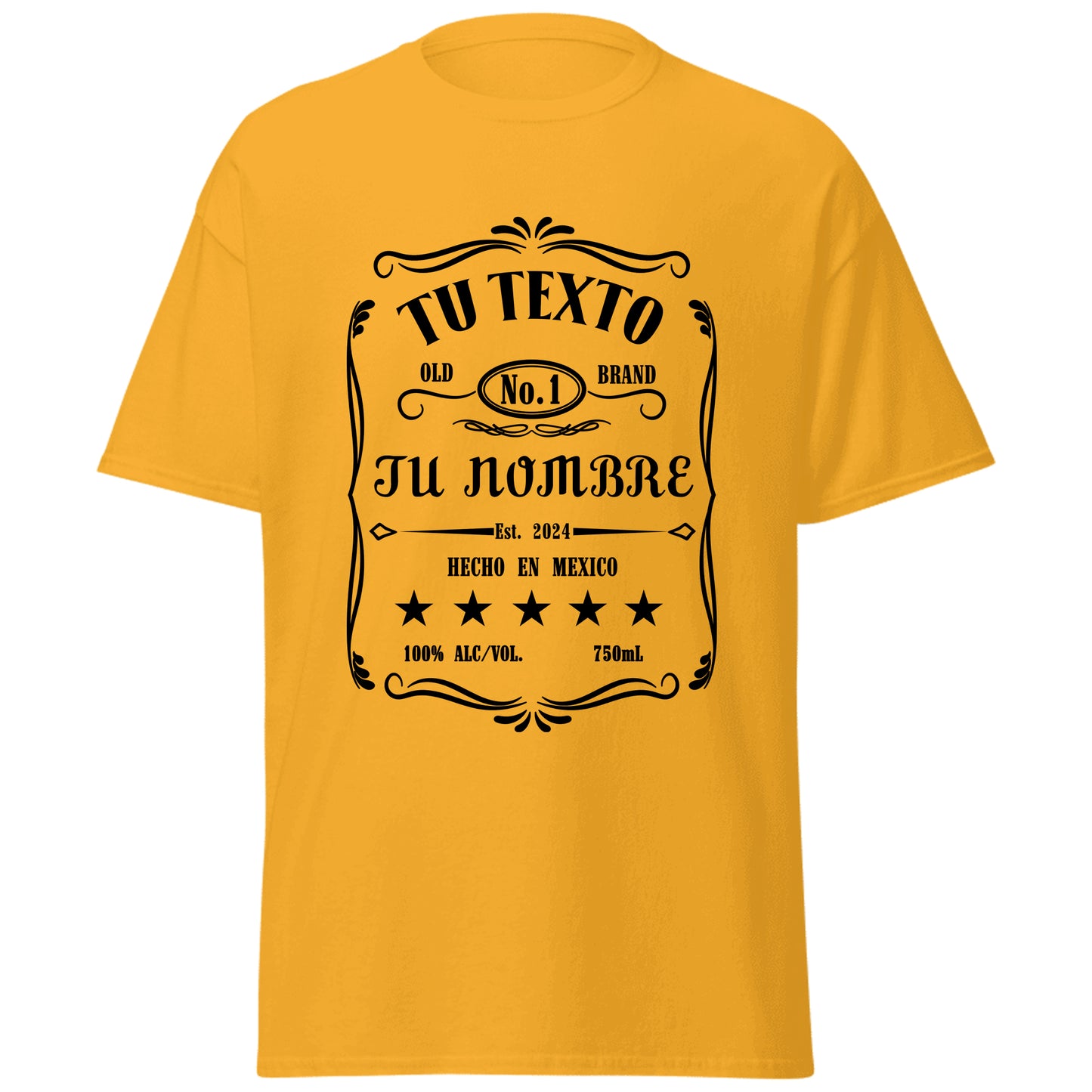 Camiseta de Hombre Personalizada - Diseño de Botella de Licor