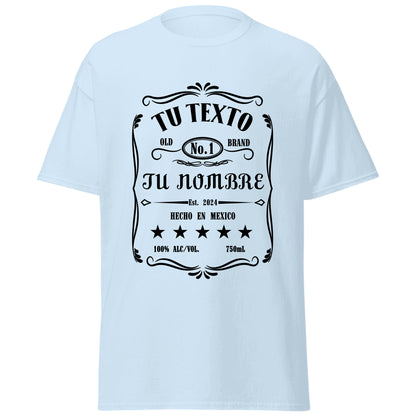 Camiseta de Hombre Personalizada - Diseño de Botella de Licor