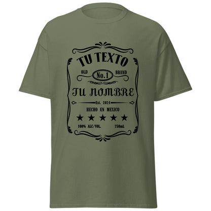 Camiseta de Hombre Personalizada - Diseño de Botella de Licor