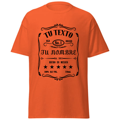 Camiseta de Hombre Personalizada - Diseño de Botella de Licor