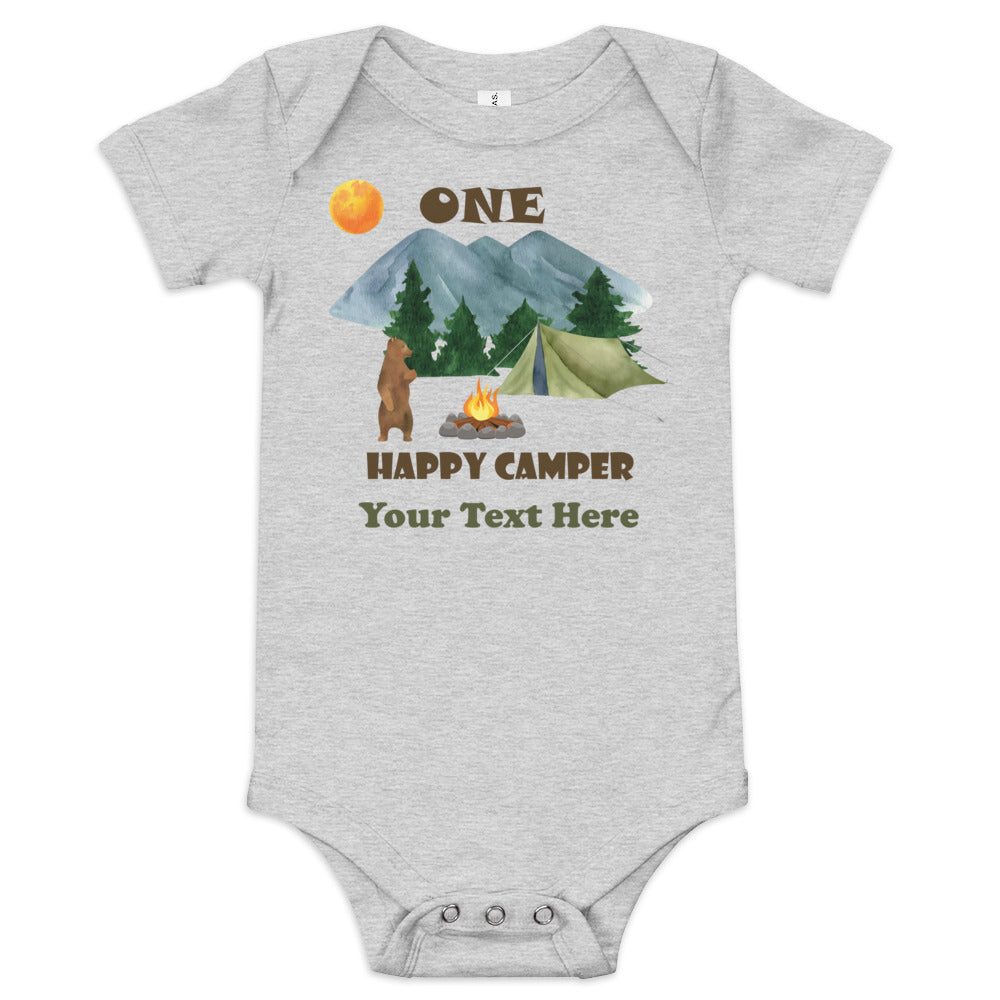 One Happy Camper Bear Baby & Toddler Short Sleeve One Piece