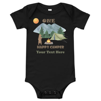 One Happy Camper Bear Baby & Toddler Short Sleeve One Piece