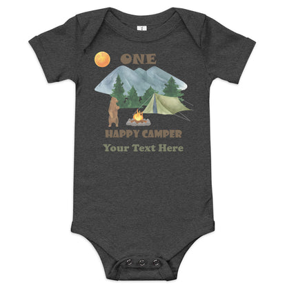 One Happy Camper Bear Baby & Toddler Short Sleeve One Piece