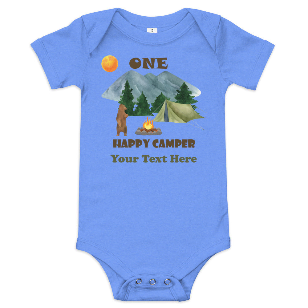 One Happy Camper Bear Baby & Toddler Short Sleeve One Piece