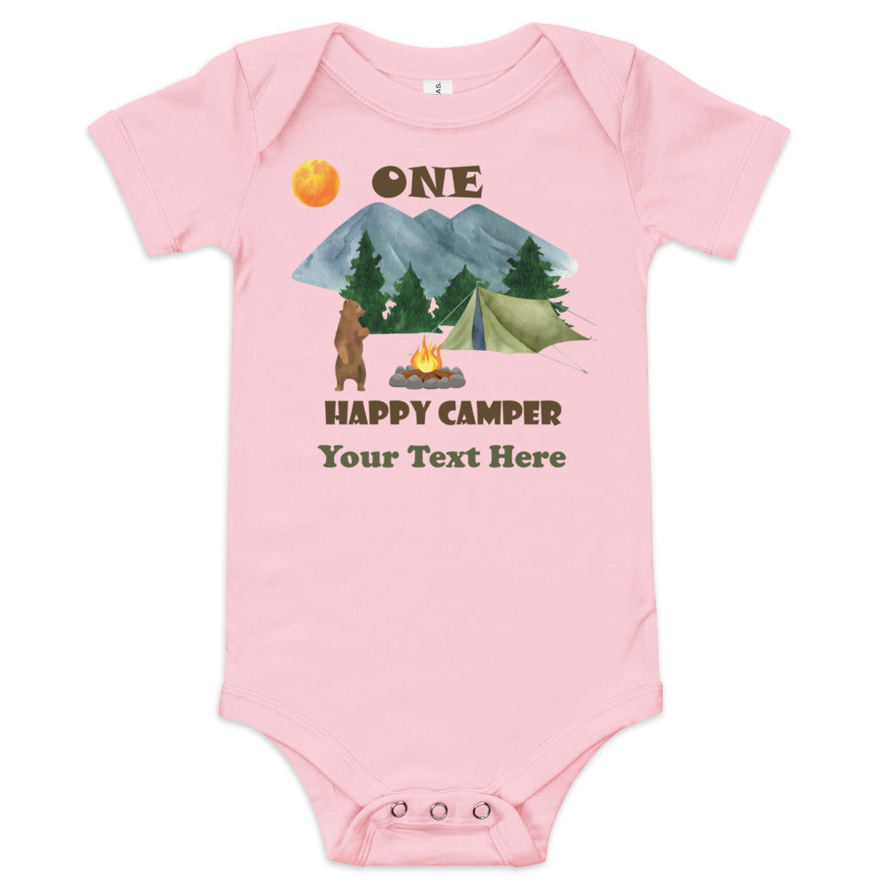 One Happy Camper Bear Baby & Toddler Short Sleeve One Piece