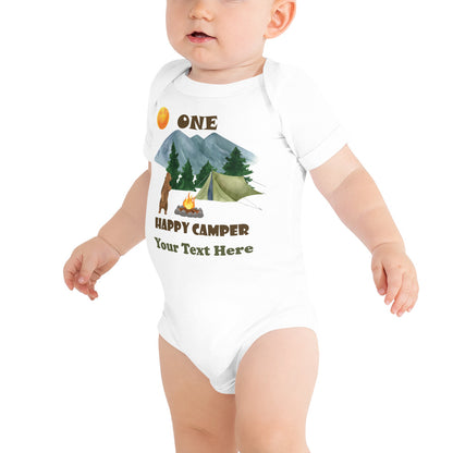 One Happy Camper Bear Baby & Toddler Short Sleeve One Piece