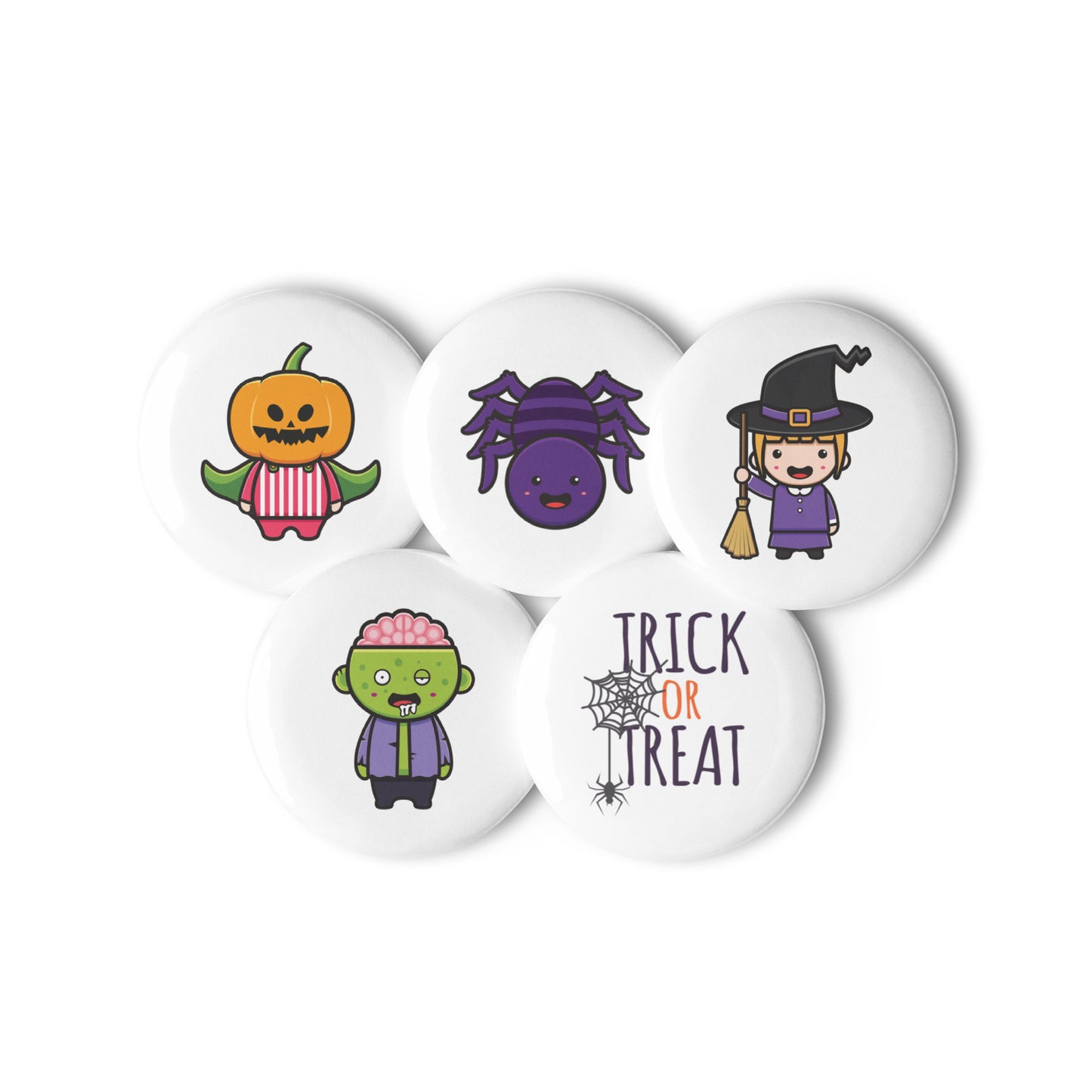 Halloween Character Collection Set 3 of pin buttons