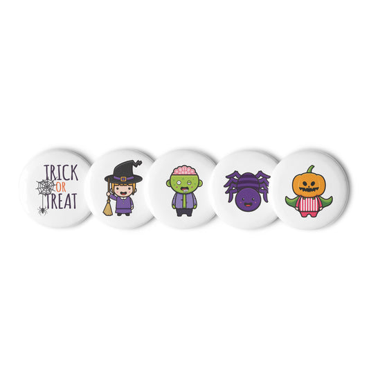 Halloween Character Collection Set 3 of pin buttons