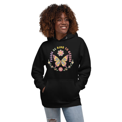 Aiilov Adegorr Please Be Kind to Others Colorful and Groovy Unisex Hoodie