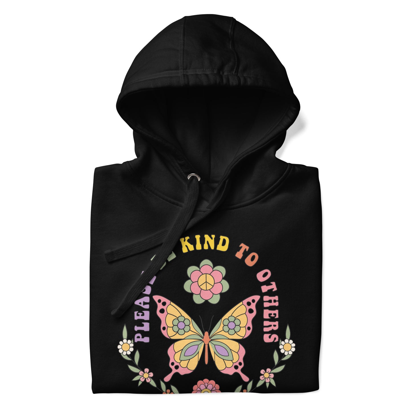 Aiilov Adegorr Please Be Kind to Others Colorful and Groovy Unisex Hoodie