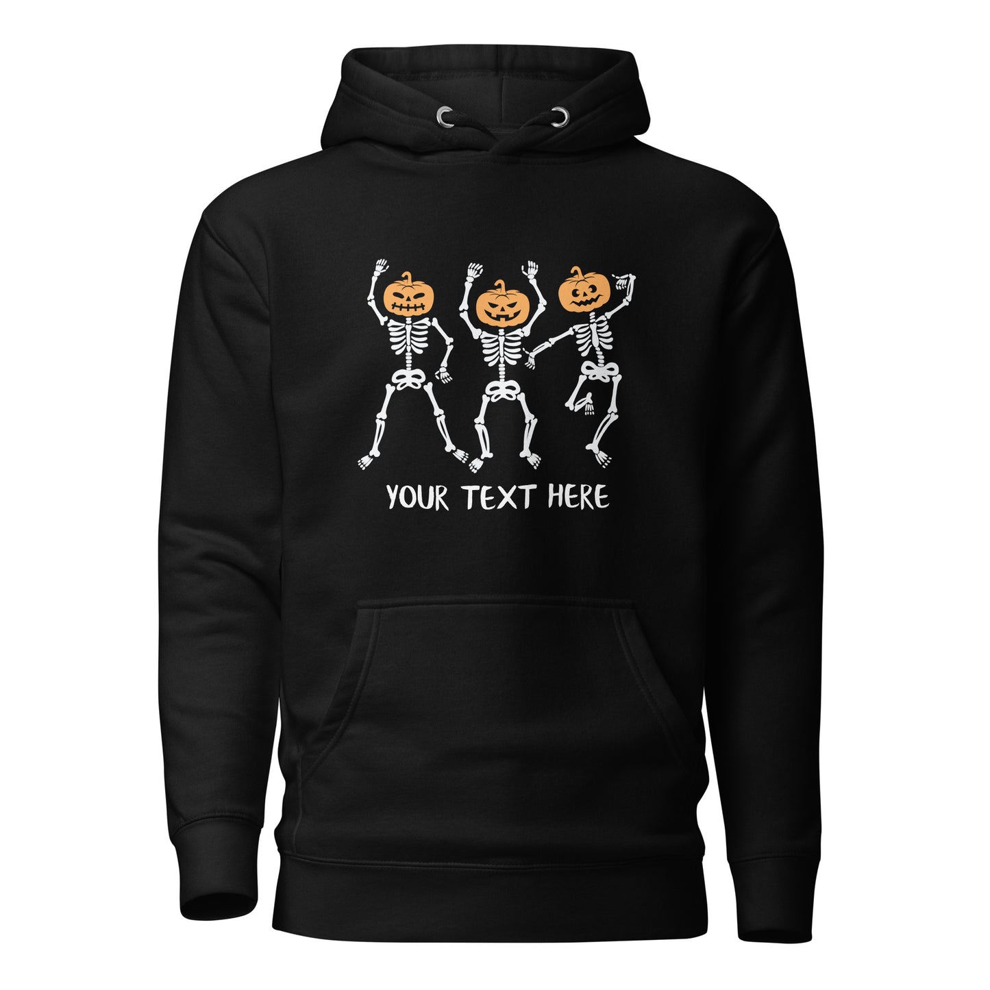 Dancing Skeleton Pumpkin Heads Unisex Hoodie