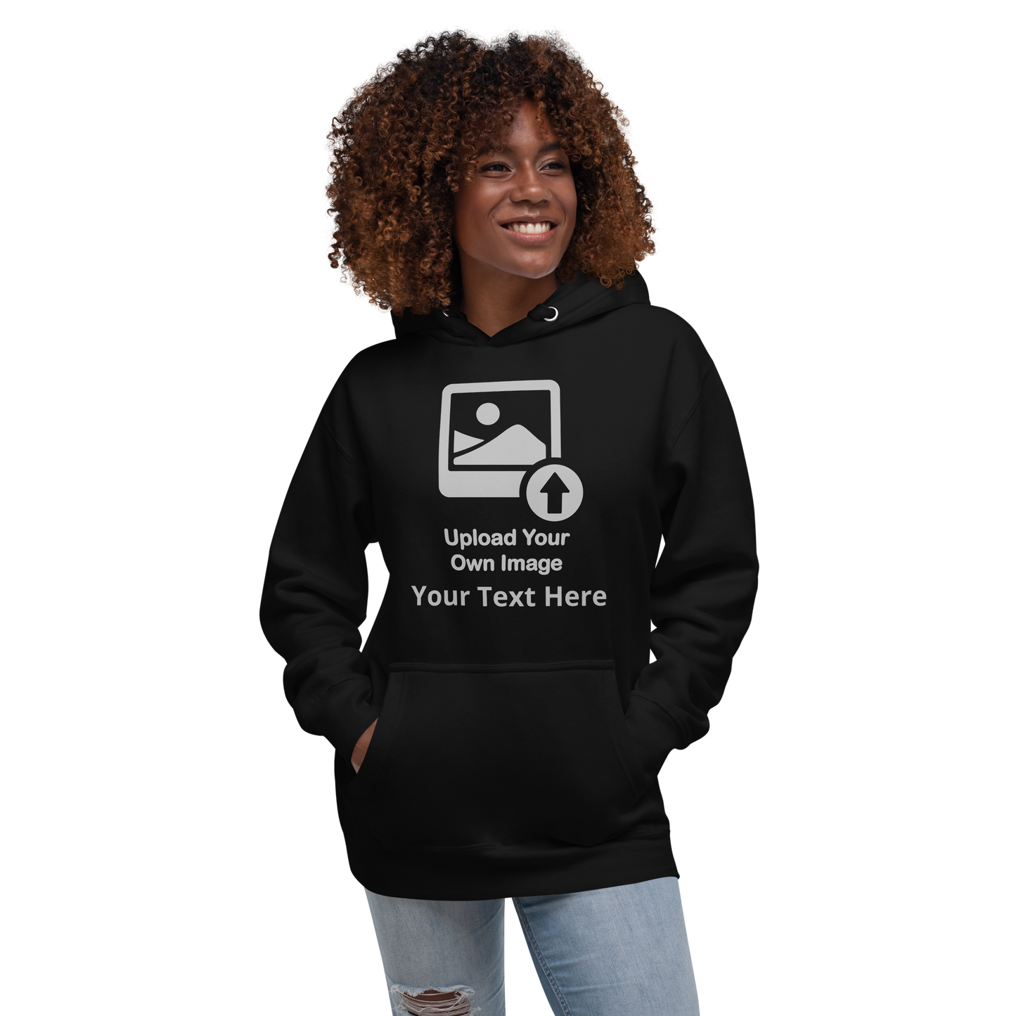 Personalize It Add Your Own Image and Text Unisex Hoodie