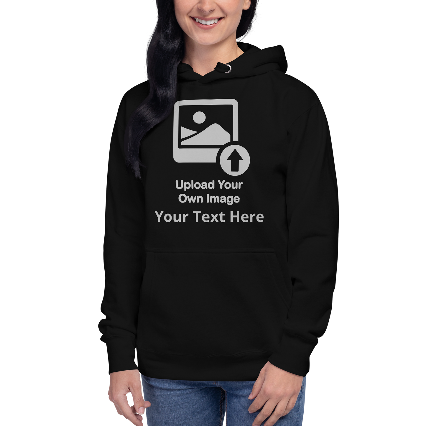 Personalize It Add Your Own Image and Text Unisex Hoodie