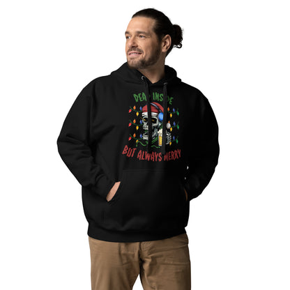 Dead Inside But Always Merry Adult Unisex Hoodie Sweater