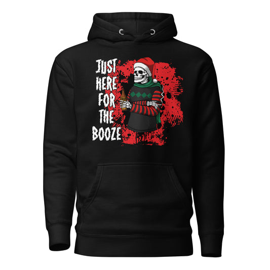 Just Here for the Booze Christmas Adult Unisex Hoodie