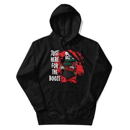 Just Here for the Booze Christmas Adult Unisex Hoodie