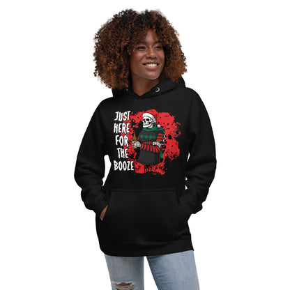 Just Here for the Booze Christmas Adult Unisex Hoodie