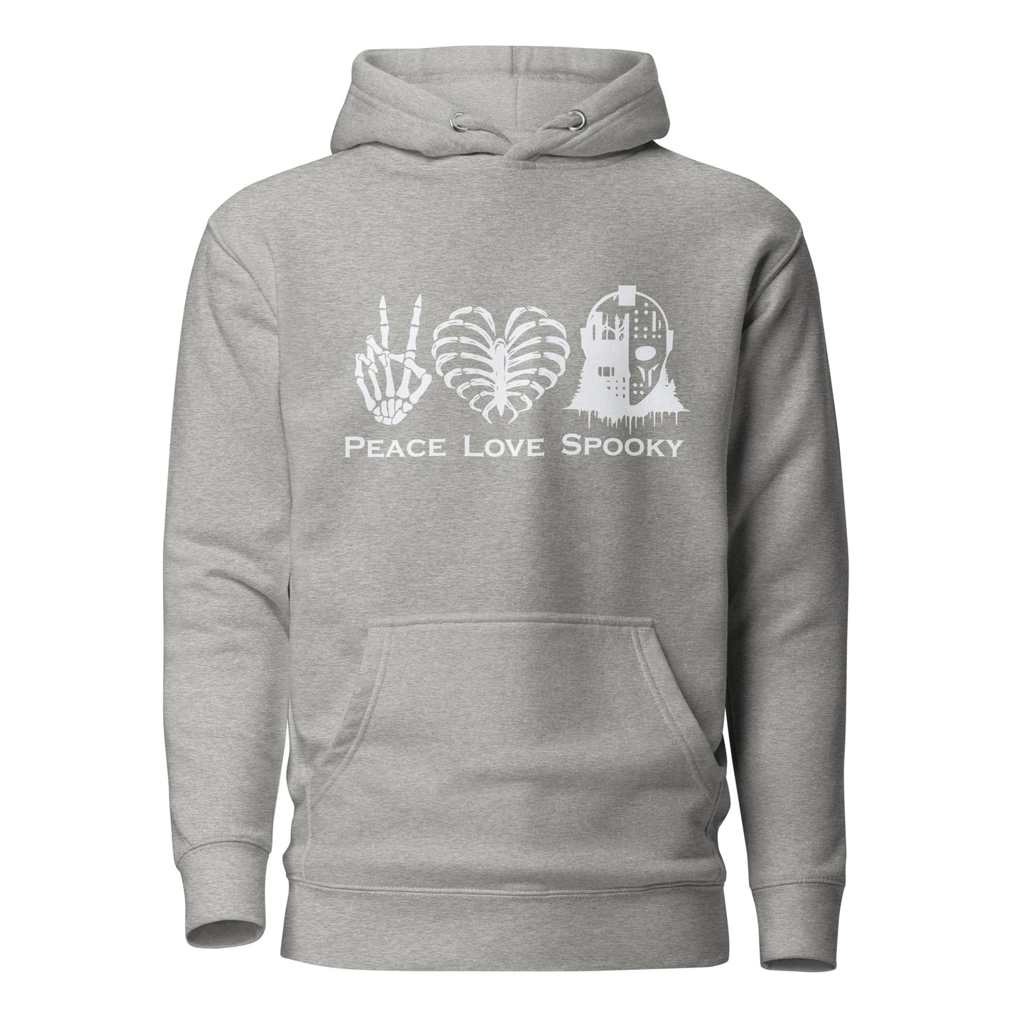 Peace Love Spooky Mask Unisex Hoodie