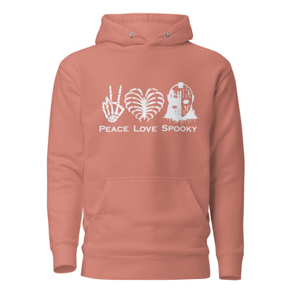 Peace Love Spooky Mask Unisex Hoodie