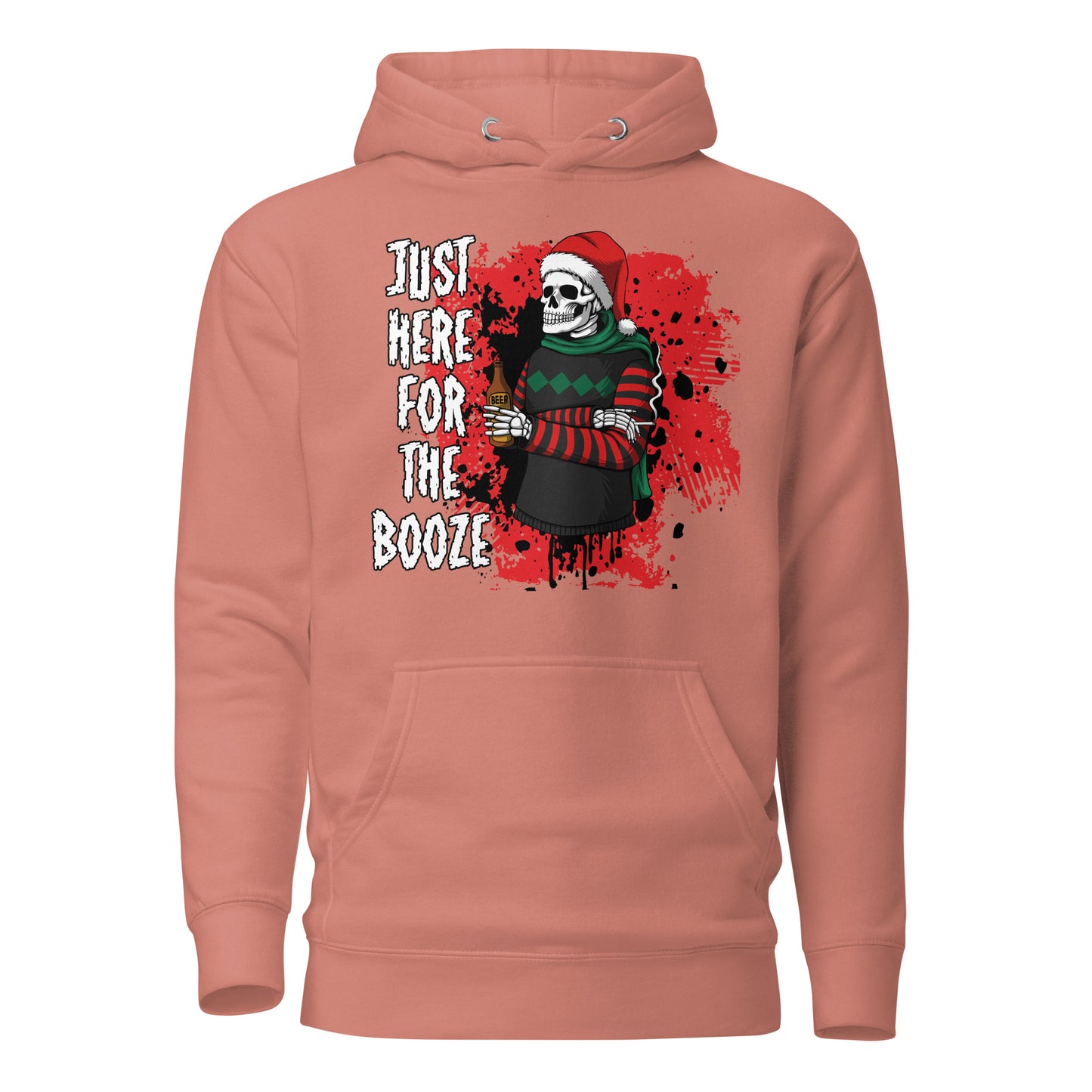 Just Here for the Booze Christmas Adult Unisex Hoodie