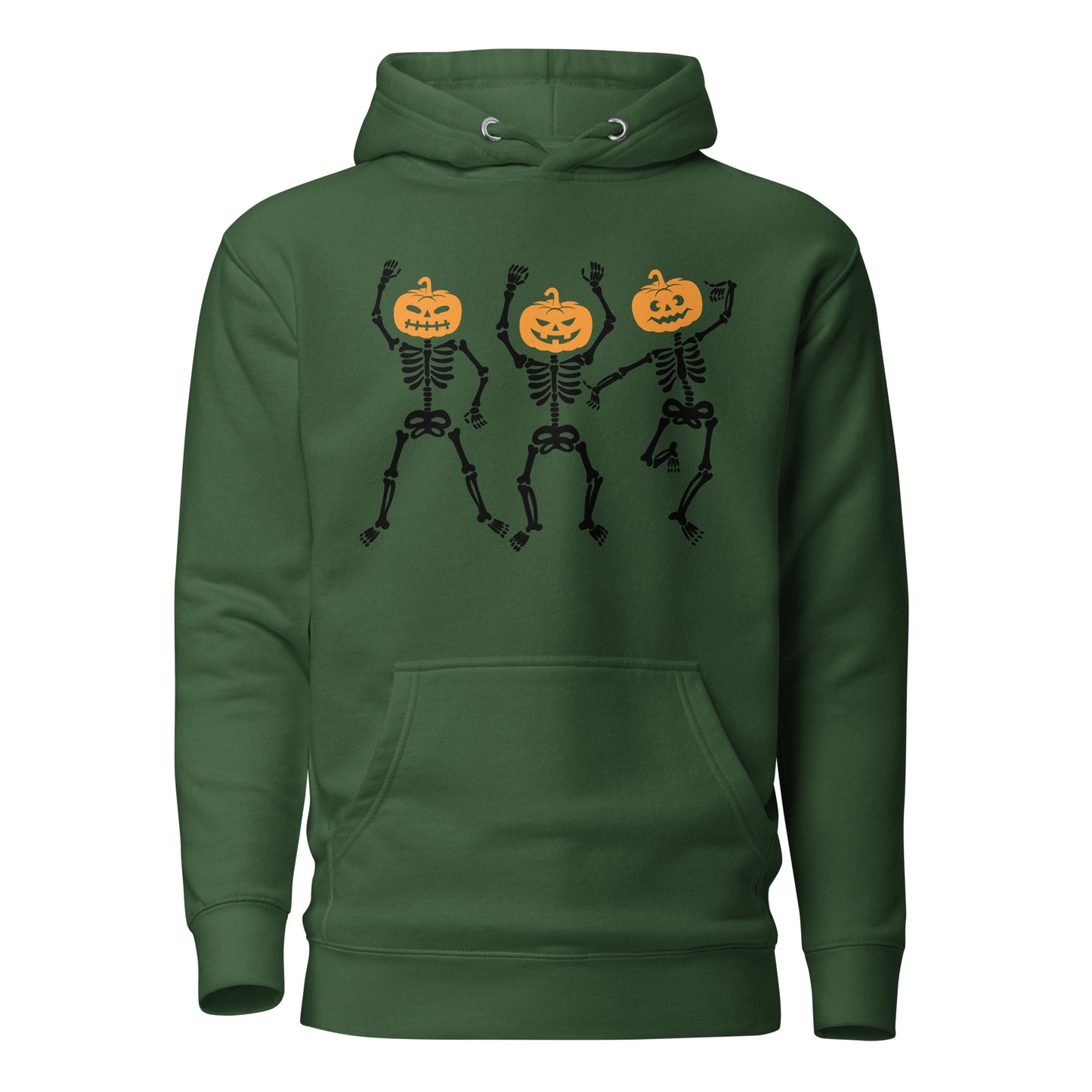 Dancing Skeleton Pumpkin Heads Unisex Hoodie