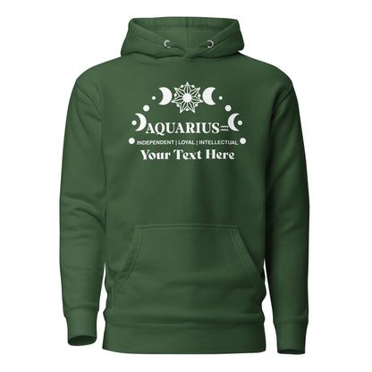 Aquarius Zodiac Sign Attributes Unisex Hoodie