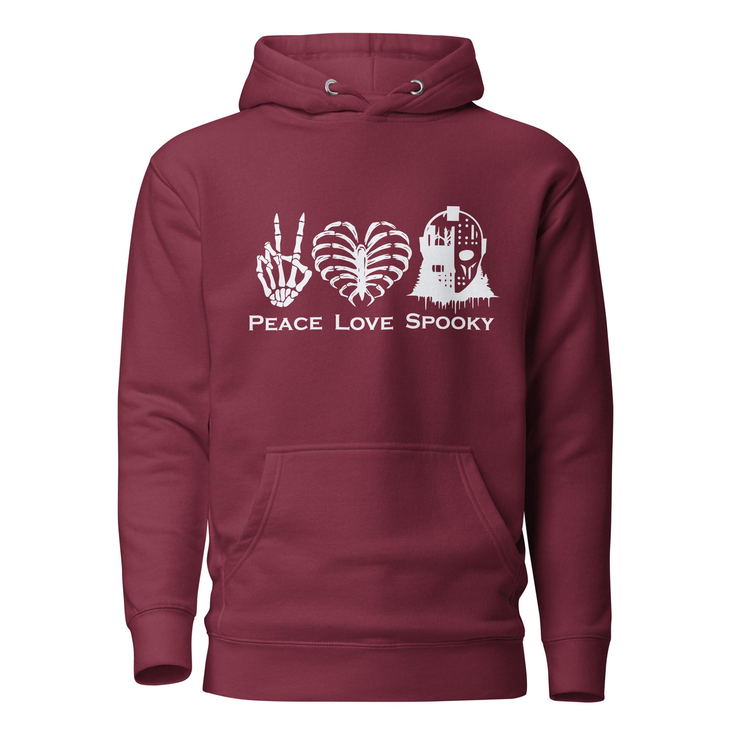 Peace Love Spooky Mask Unisex Hoodie