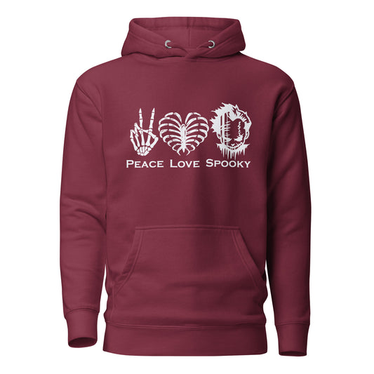 Peace Love Spooky Clown Unisex Hoodie