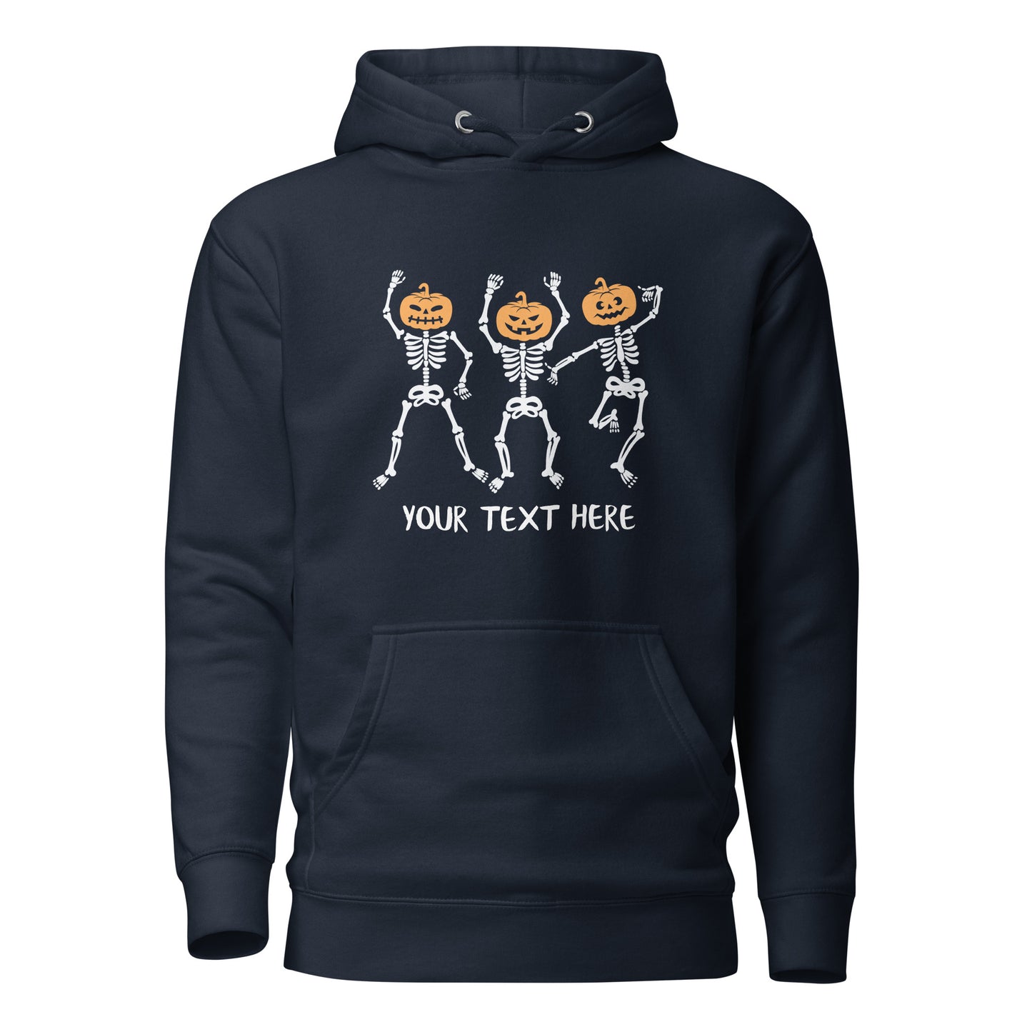 Dancing Skeleton Pumpkin Heads Unisex Hoodie