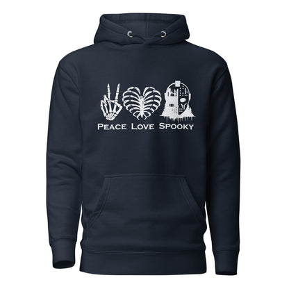 Peace Love Spooky Mask Unisex Hoodie