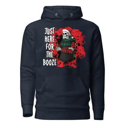 Just Here for the Booze Christmas Adult Unisex Hoodie