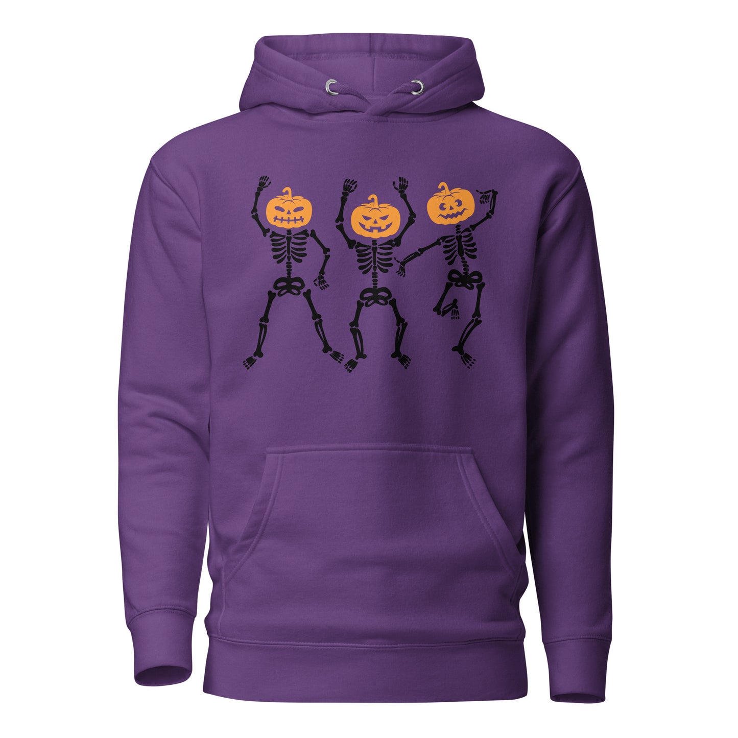 Dancing Skeleton Pumpkin Heads Unisex Hoodie