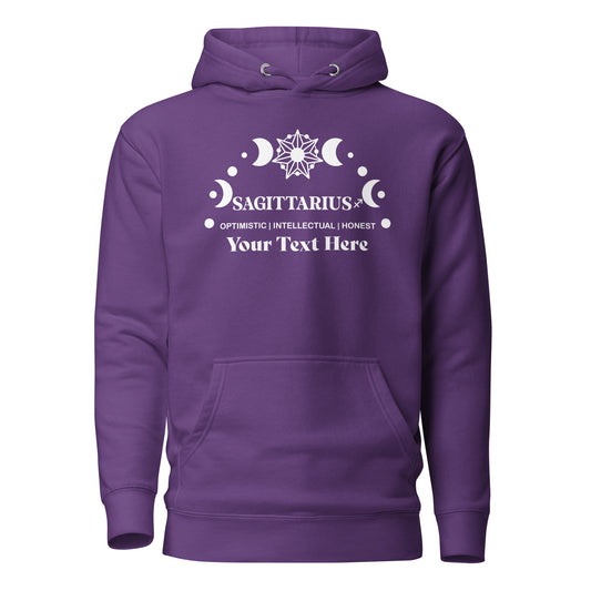 Sagittarius Zodiac Sign Attributes Unisex Hoodie