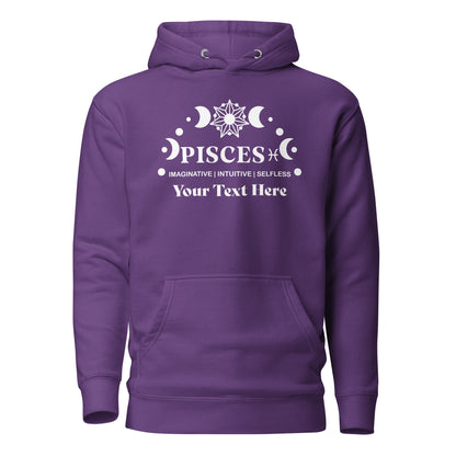 Pisces Zodiac Sign Attributes Unisex Hoodie