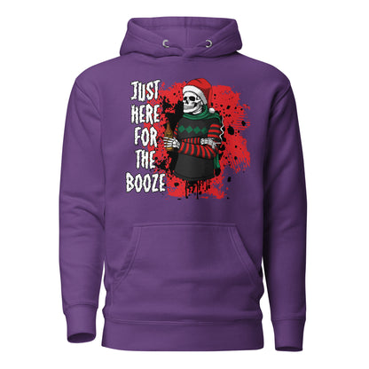 Just Here for the Booze Christmas Adult Unisex Hoodie