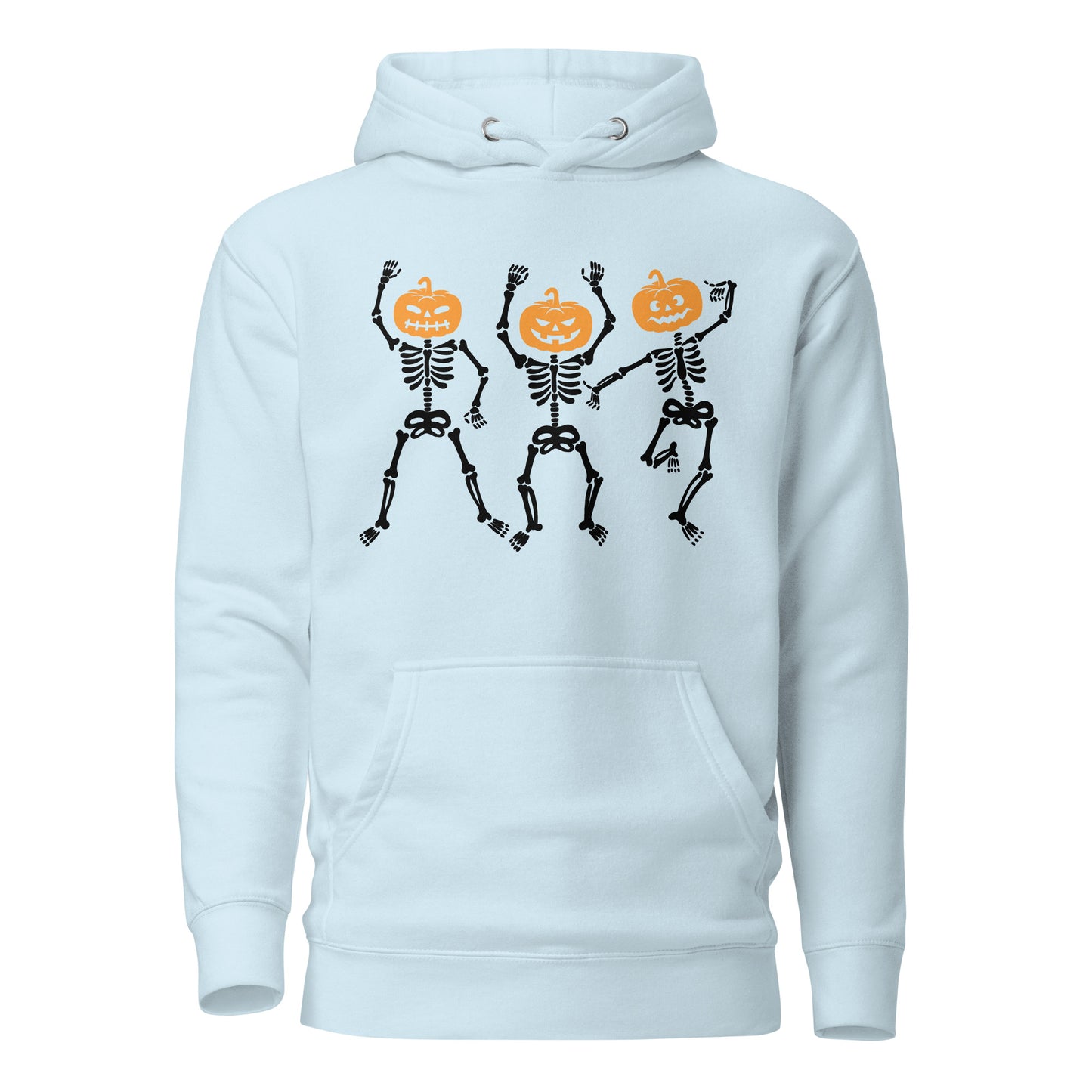 Dancing Skeleton Pumpkin Heads Unisex Hoodie