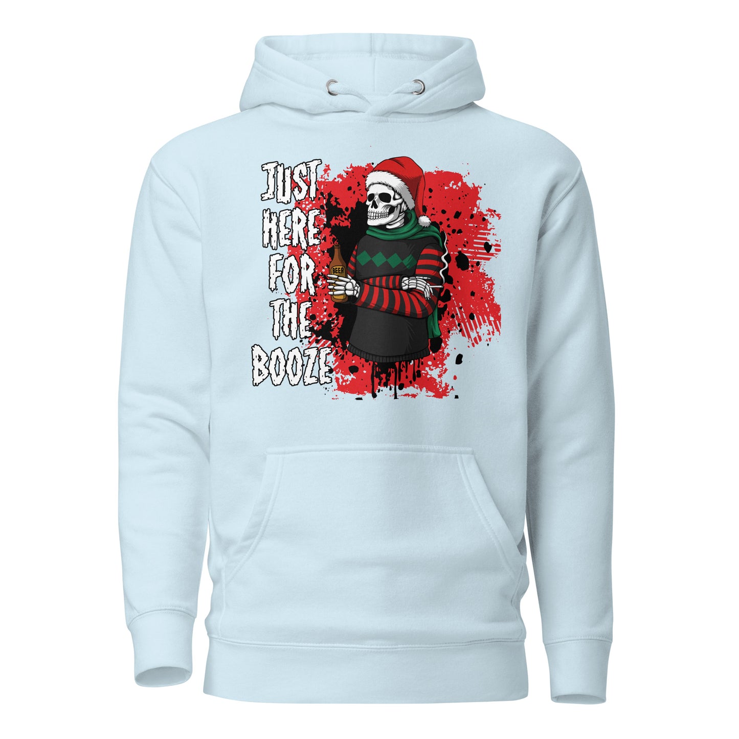 Just Here for the Booze Christmas Adult Unisex Hoodie