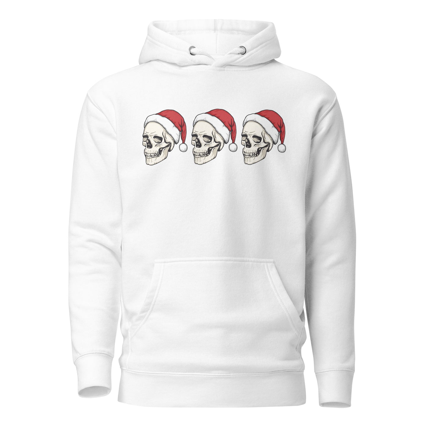 Christmas Skulls Personalized Text Unisex Adult Hoodie