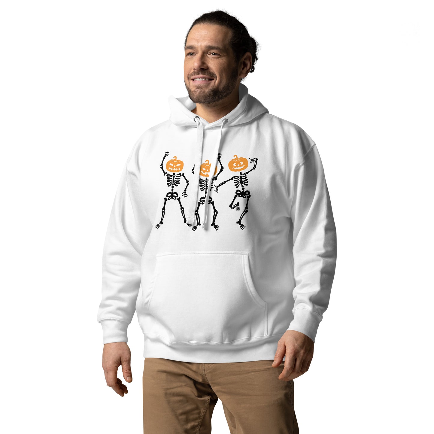 Dancing Skeleton Pumpkin Heads Unisex Hoodie