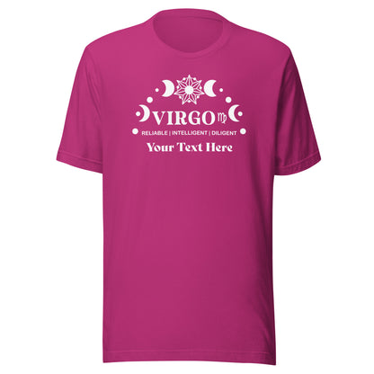 Virgo Zodiac Sign Attributes Unisex t-shirt