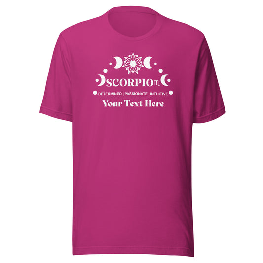 Scorpio Zodiac Sign Attributes Unisex t-shirt