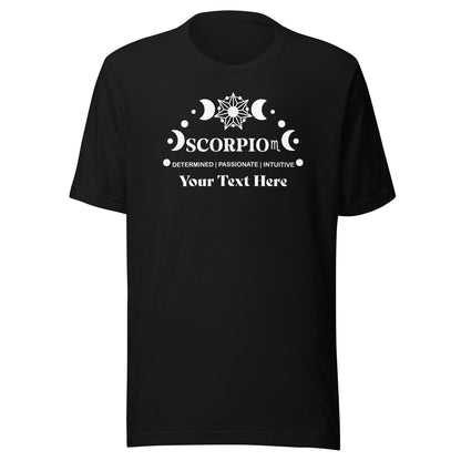 Scorpio Zodiac Sign Attributes Unisex t-shirt