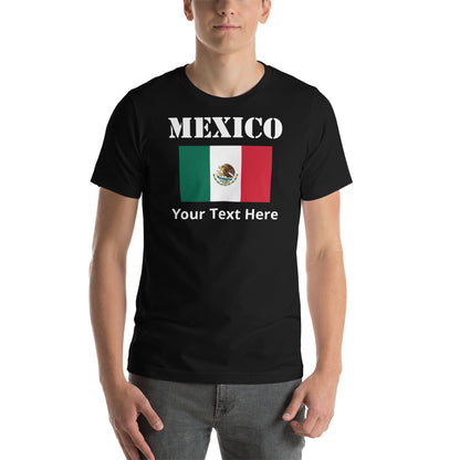 Mexico Flag Personalized Name Unisex T-shirt