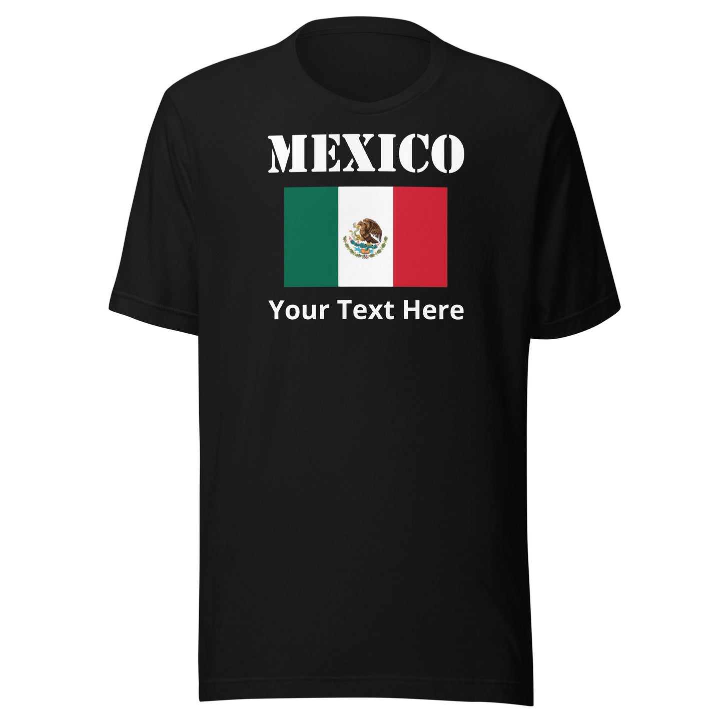 Mexico Flag Personalized Name Unisex T-shirt