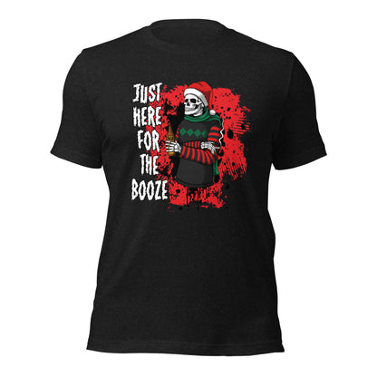 Just Here for the Booze Christmas Unisex Adult T-Shirt