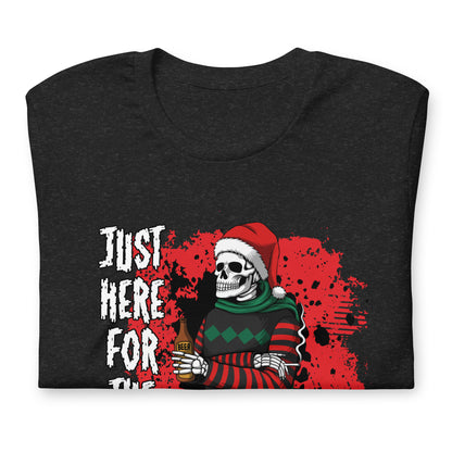 Just Here for the Booze Christmas Unisex Adult T-Shirt