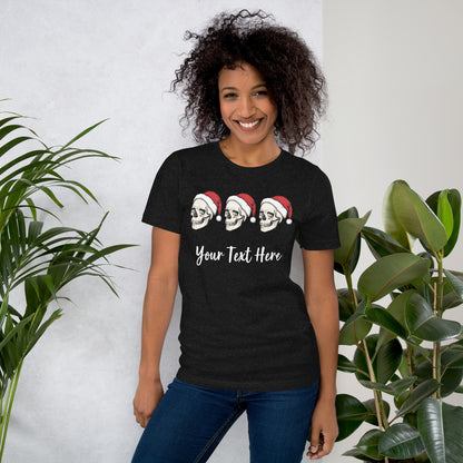 Christmas Skulls Personalized Adult Unisex T-Shirt