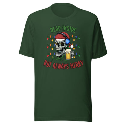 Dead Inside But Always Merry Christmas Unisex Adult T-Shirt